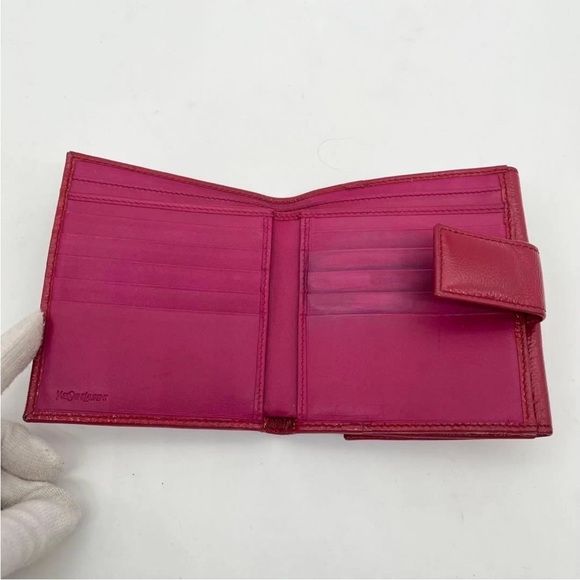 Yves Saint Laurent Red Leather Wallet - Picture 11 of 13